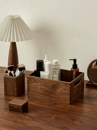 Wooden Desktop Storage Basket for Snacks, Cosmetics, and Keys