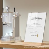 A4 Solid Wood Acrylic Certificate Frame Patent Authorization Award Display