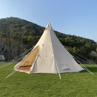 Flyon Pyramid Camping Tent, Waterproof Sunshade, Single-Layer Breathable Outdoor Indian Tent