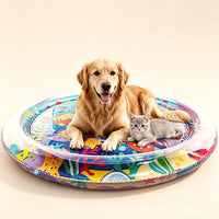 Pet Inflatable Cooling Mat for Dogs and Cats, Thickened PVC Anti-Scratch Chew-Resistant Ocean Play Mat