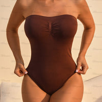 Plus Size Seamless Strapless Shapewear Bodysuit Tummy Control Waist Trainer