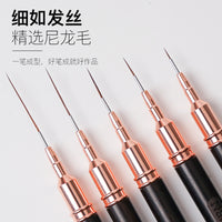 Ebony Nail Art Liner Brush Set for Fine Line Painting and Detailing