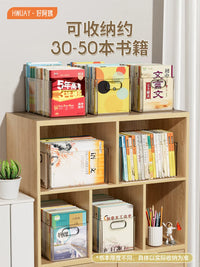 Stackable Clear Book Storage Boxes for Desk Organization, Large Capacity, Thickened Plastic, 3-4 Pack