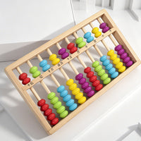 Kids Wooden Abacus, 10-Rod 7-Bead Math Learning Toy for Elementary School