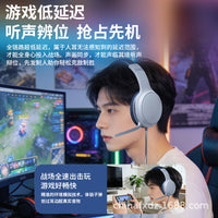Wired On-Ear Headset with Microphone, Foldable for Online Classes, Gaming, and Mobile Use