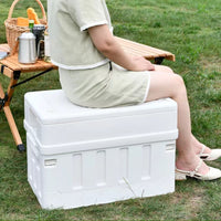 Large Capacity Insulated Cooler Box for Outdoor Camping and Food Preservation, Foldable Car Storage