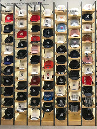 Retail Store Hat and Helmet Display Rack with Multi-layer Shelves
