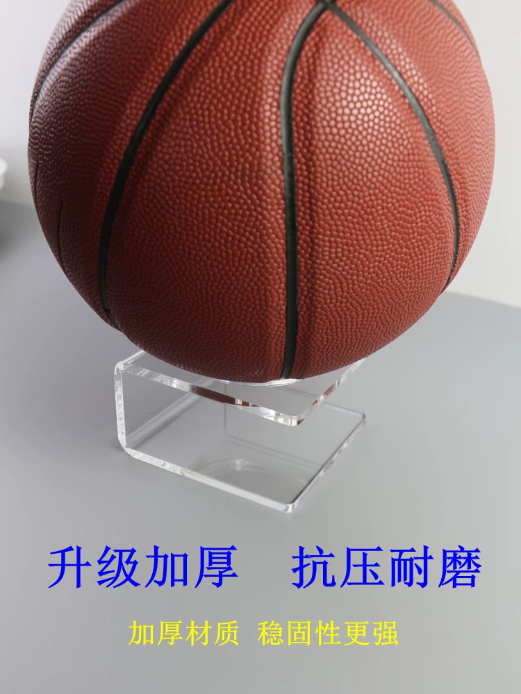 Clear Acrylic Ball Display Stand for Basketball, Football, Volleyball, Rugby