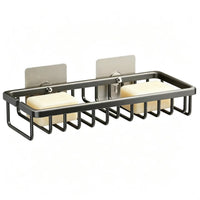Wall-Mounted Soap Dish with Drainage for Bathroom and Kitchen, Punch-Free Aluminum Alloy Soap Holder