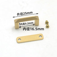 Solid Brass Square Arch Bridge Connector for Bags and Backpacks