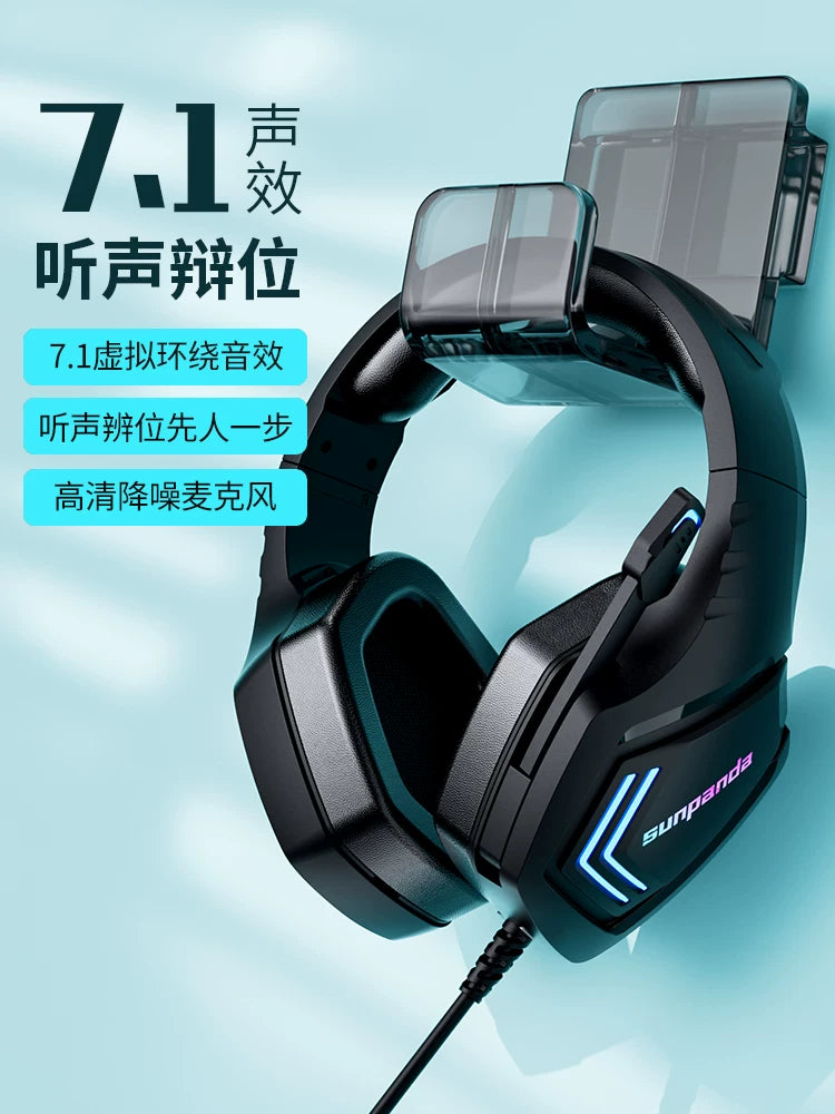 Wired USB Gaming Headset with Noise-Cancelling Microphone for PC and Laptop