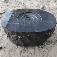 Black Mountain Stone Water Basin for Garden Landscape and Outdoor Fish Ponds