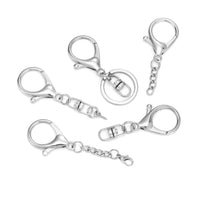 Zinc Alloy Lobster Clasp Keychain Set with Chain and Jump Rings for DIY Crafts