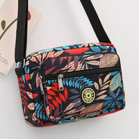 Women's Printed Nylon Crossbody Bag, Casual Canvas Shoulder Bag, Small Square Handbag
