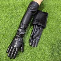 Women's 50cm Extra Long Touchscreen Gloves Over-Elbow Warm Winter Fleece Lined Arm Sleeves