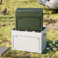 Foldable Outdoor Car Storage Box with Lid, Portable Camping Container for Fishing Gear, Home Dustproof Organizer