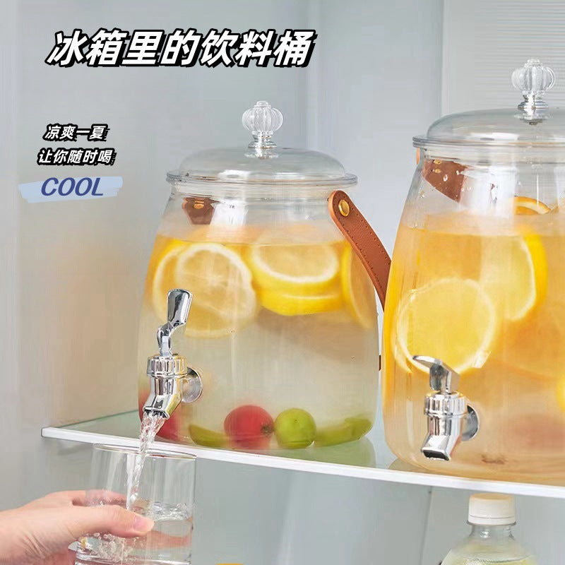 Cold Water Dispenser with Faucet, Large Capacity Beverage Pitcher for Home, Restaurant, or Camping