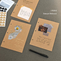 A5 Loose-Leaf Notebook DIY Kraft Paper Vintage Journal for Girls Travel Diary