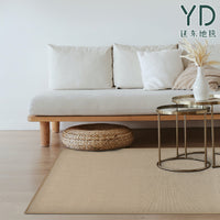 Sisal Area Rug for Living Room Bedroom Hotel Office, Japanese Wabi-Sabi Style Solid Color