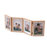 Creative Multi-Panel Folding Photo Frame for 6, 7, 8 Inch Pictures, Wooden Display