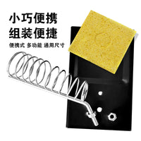 All-Metal Soldering Iron Stand with Fixed Square Insert, Easy Installation, Multi-functional Welding Gun Holder