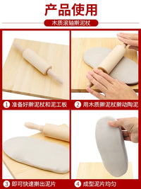 Clay Rolling Pin for Polymer Clay and Pottery Sculpting