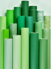 Self-Adhesive Matte Green Wallpaper for Living Room & Bedroom - Waterproof & Moisture-Proof