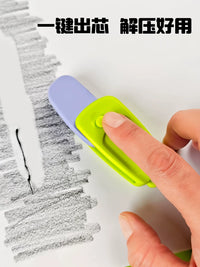 M&G Retractable Eraser Pen for Students, Foldable Design, Clean Erasing for 2B Pencils, Odorless and Safe