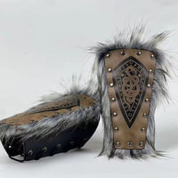 Medieval Knight Gauntlet Adjustable Arm Guard Cosplay Prop