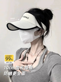 Women's Summer UV Protection Sun Visor Hat with Wide Brim for Running & Outdoor Sports