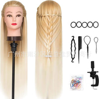 Mannequin Head for Hair Styling and Training, 100% Synthetic Fiber