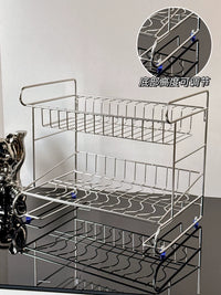 Stainless Steel Countertop Storage Rack Multi-layer Organizer for Cosmetics Snacks Cups