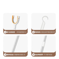 Retractable Clothes Drying Pole with Fork Head for Home and Dormitory Use