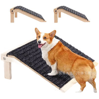 Wooden Pet Ramp Stairs for Small Dogs - Portable Anti-Slip Steps