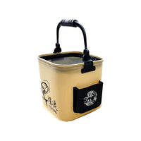 Portable Fishing Bucket Outdoor Folding Multi-purpose Live Fish Container with Anti-jump Net and Water Rope for Wild Fishing Lure Fishing