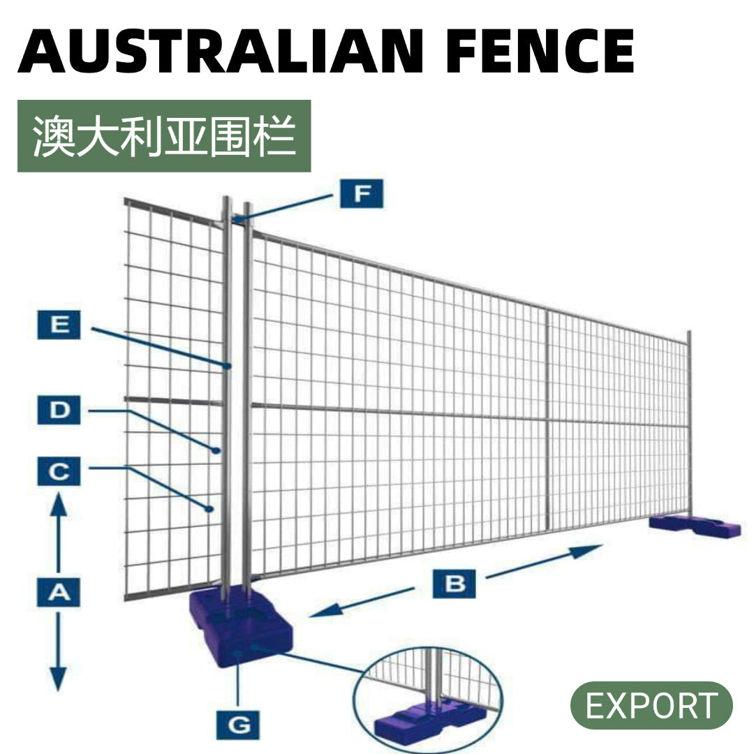 Temporary Welded Mesh Fence Panels for Export to Australia