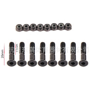 M5 Carbon Steel Skateboard Truck Mounting Hardware Set with Nuts