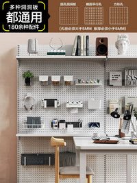 Pegboard Accessories Kit - No-Drill Wall Mount Storage Bins, Baskets, Hooks, and Shelves for Round Hole Pegboards