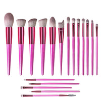 18-Piece Makeup Brush Set with Foundation, Concealer, Eyeshadow, and Blush Brushes, with Travel Case Options