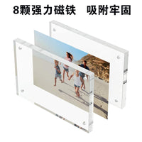 Acrylic Magnetic Photo Frame Double-Sided Display for 4x6, 5x7, 8x10 Inch Photos