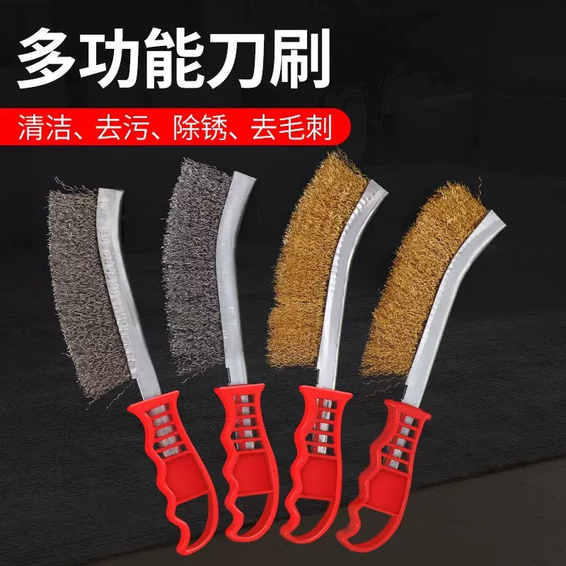 Wire Brush with Plastic Handle for Industrial Cleaning and Polishing