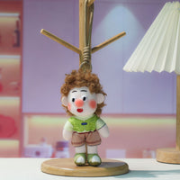 Cute Clown Plush Keychain Doll with Exploding Hair - 15cm