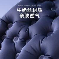 Inflatable Lumbar Support Pillow Travel Set with U-shaped Neck Pillow and Footrest