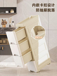 Bathroom Slim Storage Cabinet with Wheels for Toilet Side or Sink Gap