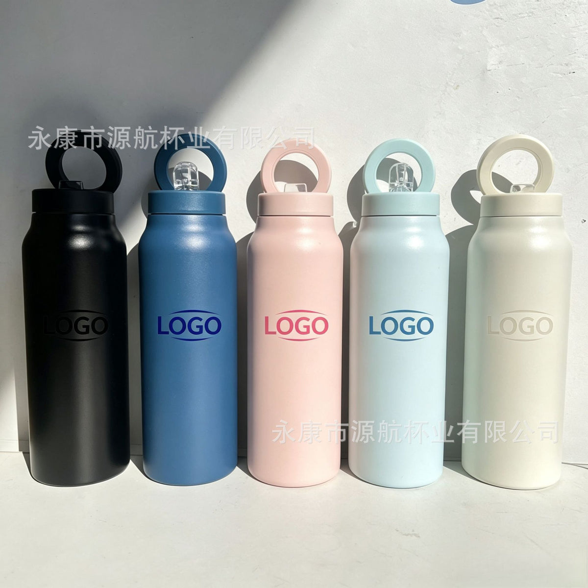 Yuanhang 24oz Leak-Proof Stainless Steel Insulated Sports Water Bottle with Magnetic Lid for Fitness & Pilates