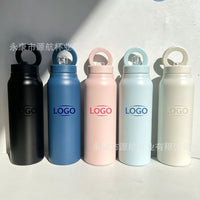 Yuanhang 24oz Leak-Proof Stainless Steel Insulated Sports Water Bottle with Magnetic Lid for Fitness & Pilates