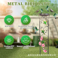 Outdoor Garden Metal Bird Feeder Climbing Vine Stand Yard Decoration Bird Bath Craft Iron Art