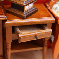 1:12 Dollhouse Miniature Nightstand Side Table with Drawer