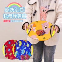 Kids Pop-Up Circle Outdoor Sensory Game with Elastic Ball and Racket
