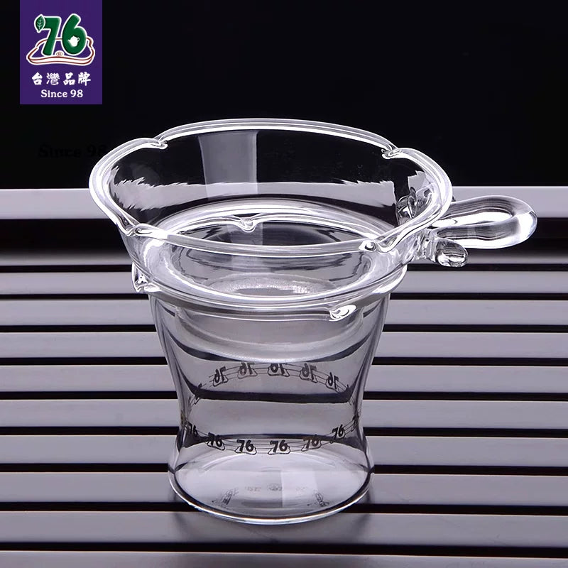 Taiwan 76 Glass Tea Infuser Set with Handle, Creative Tea Strainer and Filter Funnel for Loose Leaf Tea